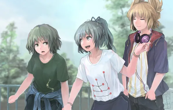 Девушки, Трио, Touhou, Тохо, Тоухоу