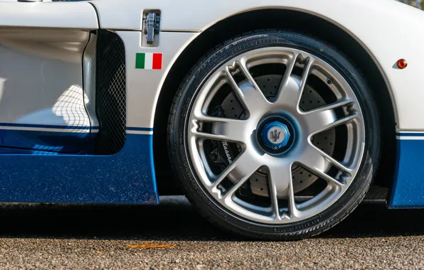 Картинка Maserati, logo, wheel, MC12, Maserati MC12