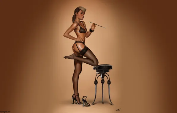 Girl, lingerie, pinup