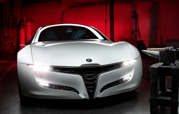 Картинка фары, Alfa Romeo, концепт-кар, вид спереди, передок, Pandion