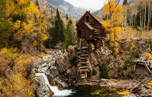 Осень, река, Crystal Mill