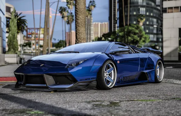 Город, Lamborghini, GTA, Grand Theft Auto V