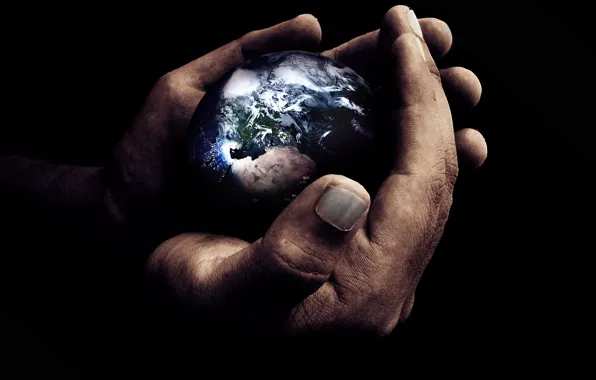 Земля, мир, планета, руки
