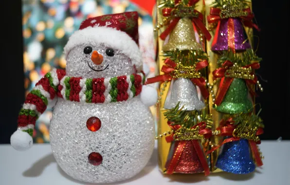Картинка праздник, игрушка, снеговик