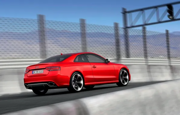 Картинка Audi, Ауди, Машина, Корпус, RS5, Купэ, В Движении