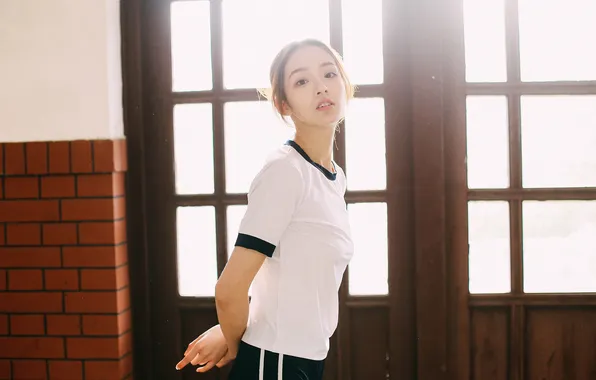 Beautiful, Asian, Model, Woman, Cute, Pretty, Close Up, Door