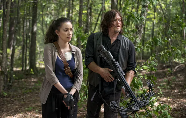 Norman Reedus, Daryl, Walking Dead, Christian Serratos, Rosita