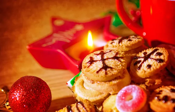 Праздник, Рождество, Новый год, Christmas, New Year, sweets, cookies