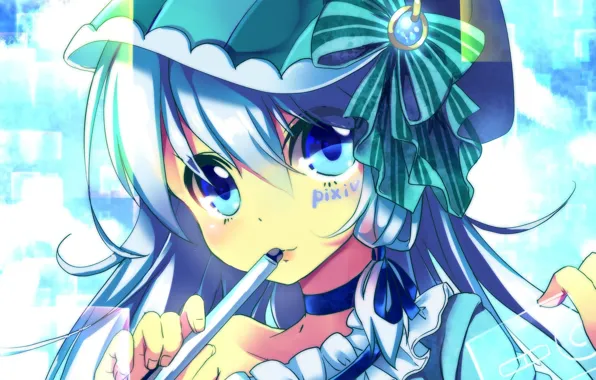 Аниме, макияж, арт, девочка, Pixiv-tan