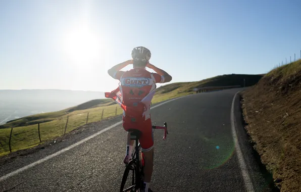 Дорога, природа, спорт, велосипедист, mountain bike