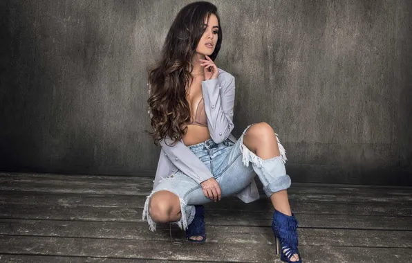Картинка girl, jeans, cute