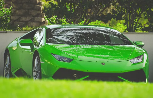 Green, Lamborghini, Huracan