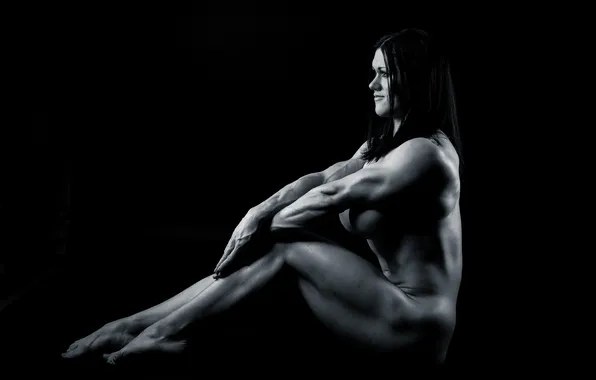 Legs, boobs, power, brunette, pose, fitness, muscular, arms