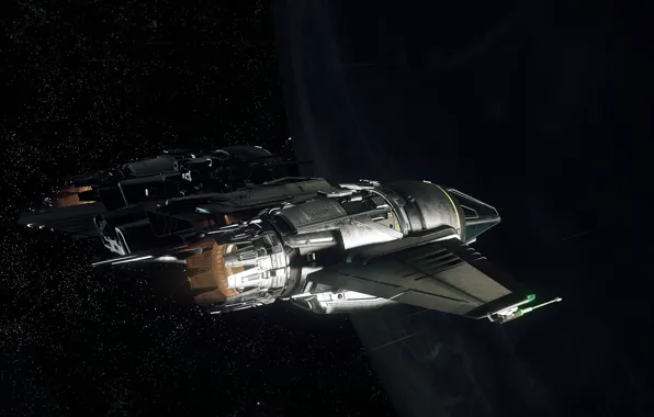 Звезды, полет, звездолет, Star Citizen, Drake Buccaneer