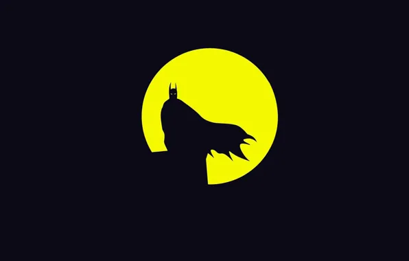 Картинка ночь, луна, Batman