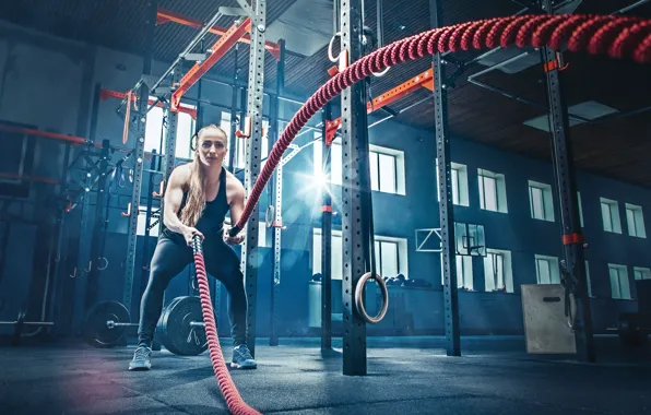 Картинка blonde, fitness, rope