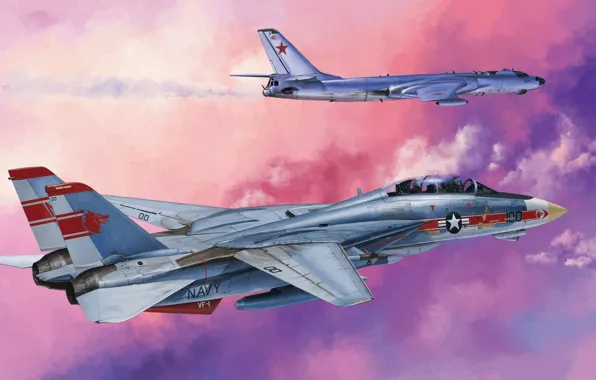 США, Палубный, истребитель-перехватчик, многоцелевой истребитель, Grumman F-14 Tomcat, US NAVY, F-14A Tomcat