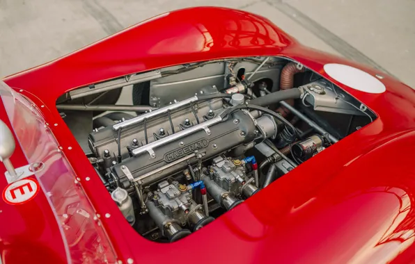 Maserati, 1957, ретро автомобили, единственный экземпляр, под капотом, retro cars, Maserati 200SI, the only instance