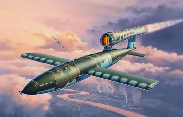 Германия, вермахт, Andrzej Deredos, самолет-снаряд, V-1, крылатая ракета, Фау-1, Fieseler Fi 103