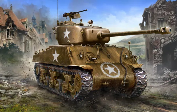 США, Танк, Бронетехника, M4A3 (76)W, Бронетанковые войска