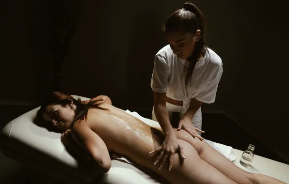 Sexy, girls, erotic, body, poses, Massage