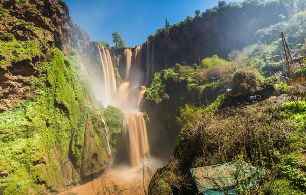 Картинка Водопад, Waterfall, Morocco, Морокко