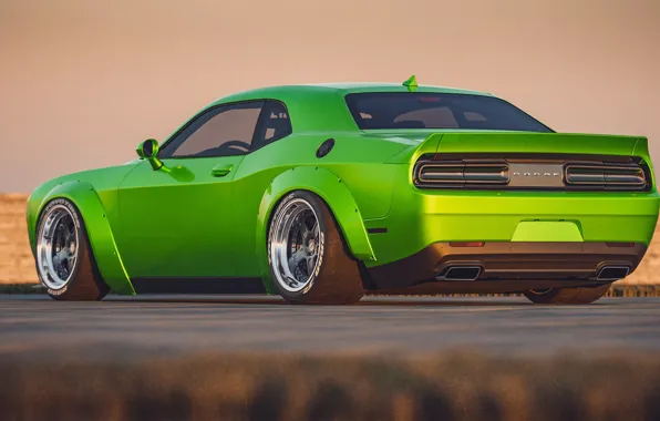 Авто, Зеленый, Машина, Dodge Challenger, SRT, Маслкар, Transport & Vehicles, by Cameron Parmer