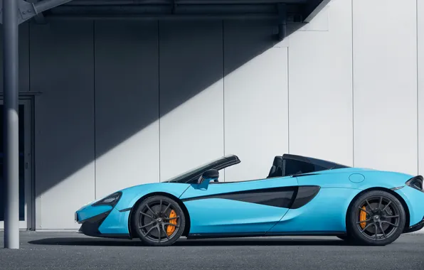 McLaren, суперкар, вид сбоку, 2018, 570S, Spider Track