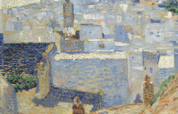 Картина, 1888, Theo van Rysselberghe, Тео ван Рейссельберге, Город в Марокко