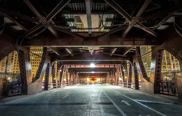Картинка мост, опора, Wells Street, Чикаго США