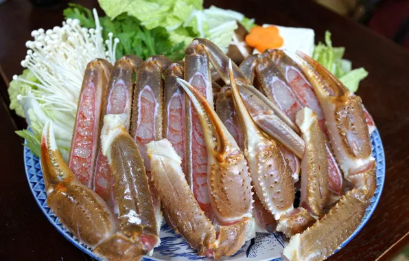 Грибы, краб, клешни