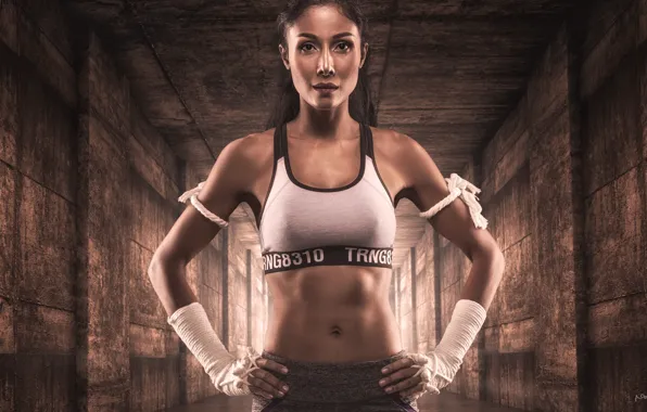 Картинка девушка, стиль, спорт, Muay Thai