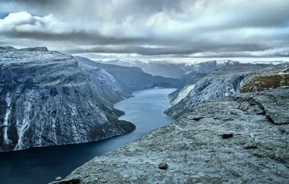 Картинка river, lake, Norway, highlands, mountanis