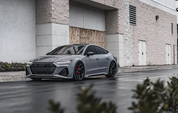 Картинка Audi, Rain, Sportback, Wet, RS7, 4.0 TT