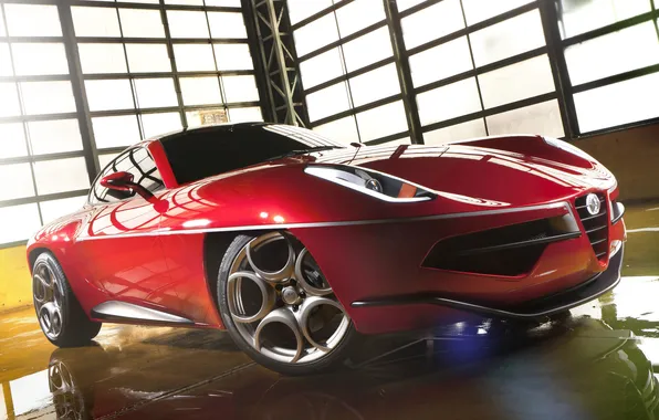 Картинка Alfa Romeo, Superleggera, Disco Volante, Nouring