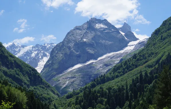 Пейзаж, горы, природа, landscape, nature, mountains, кавказ, домбай