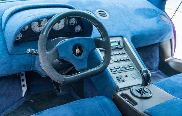 Картинка Lamborghini, Diablo, car interior, Lamborghini Diablo SE30