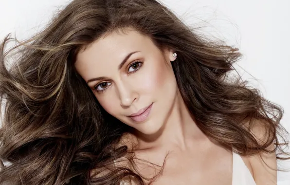 Девушка, платье, актриса, алиса милано, Alyssa Milano