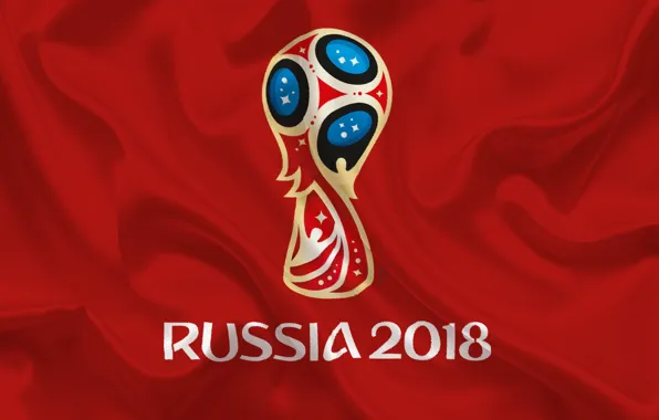 Картинка sport, logo, Russia, football, soccer, World Cup, FIFA, red background