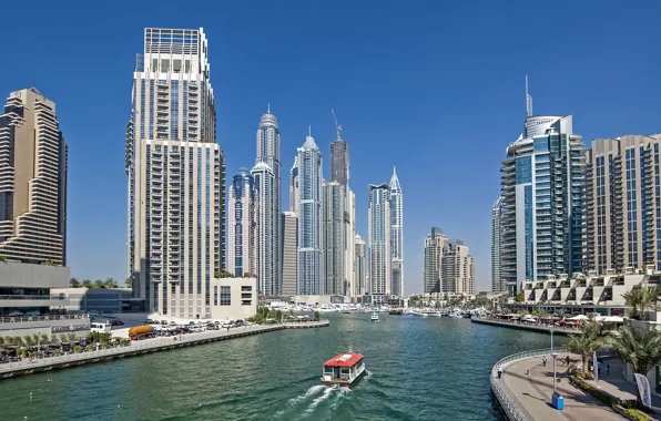 Картинка Дубай, небоскрёбы, ОАЭ