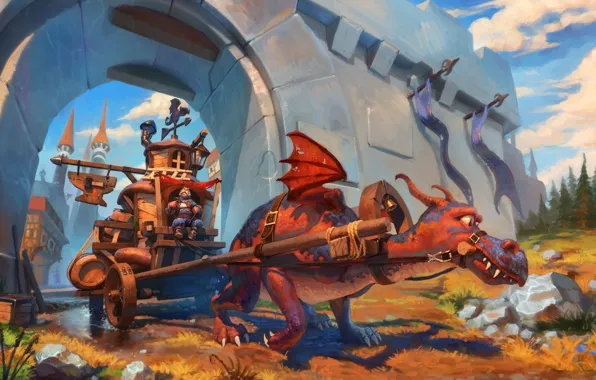 Fantasy, war, dragon