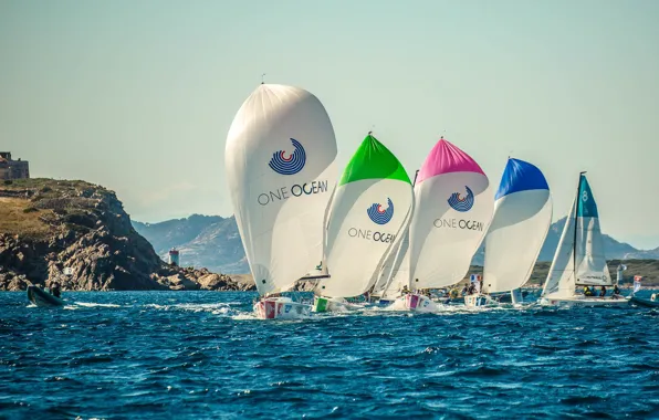 Море, побережье, спорт, яхты, паруса, регата, One Ocean SAILING Champions, perfect weather for day