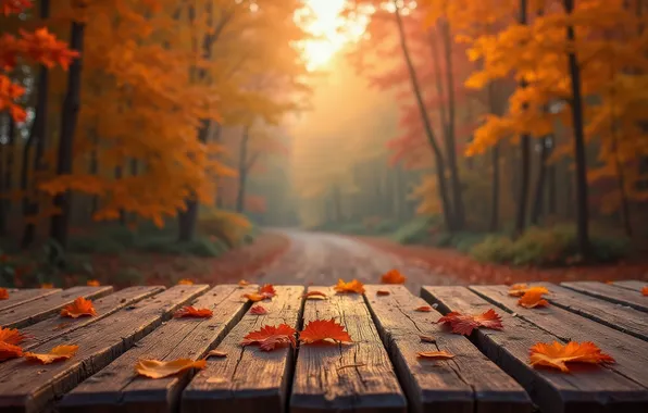 Картинка landscape, park, autumn, leaves
