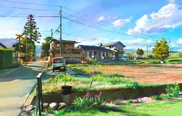 Картинка пейзаж, Япония, день, art, Shitub52