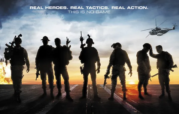 Обои Оружие, Вертолет, Солдаты, Боевик, Act Of Valor, Закон.