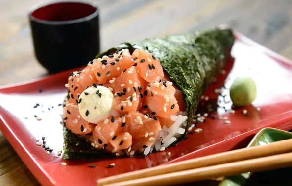 Картинка rolls, sushi, суши, роллы, начинка, японская кухня, Japanese cuisine, stuffing