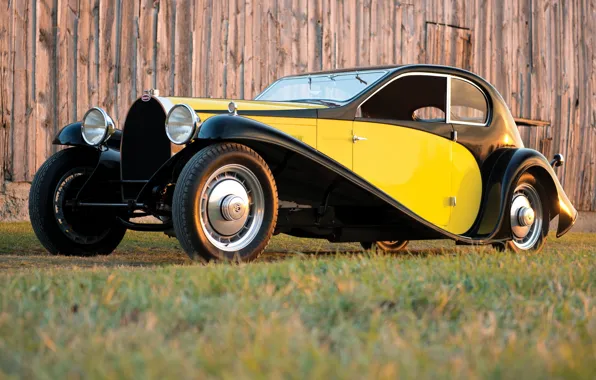 Машина, ретро, Bugatti, Coupe, 1930, Superprofile, Type 46