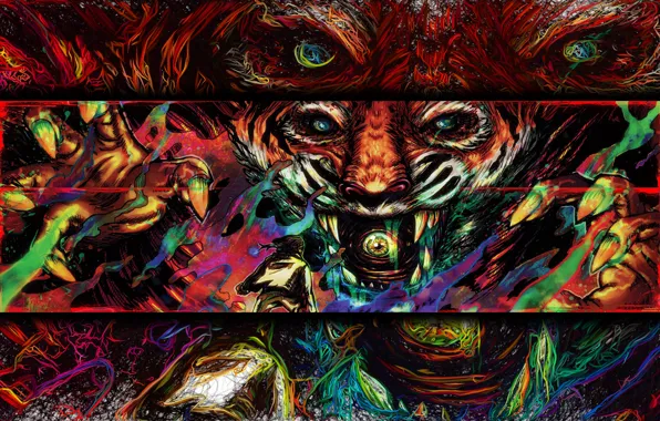 Рисунок, Игра, Тигр, Арт, Miami, Тони, Hotline Miami, Tony