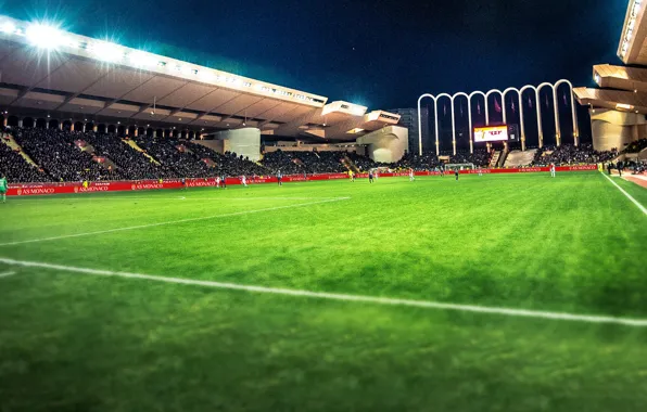 Wallpaper, sport, game, stadium, football, match, players, AS Monaco FC