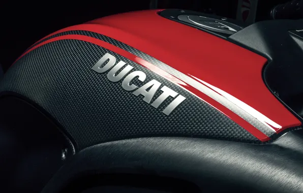 Ducati, Carbon, бензобак, шильдик, Diavel, спортивный мотоцикл